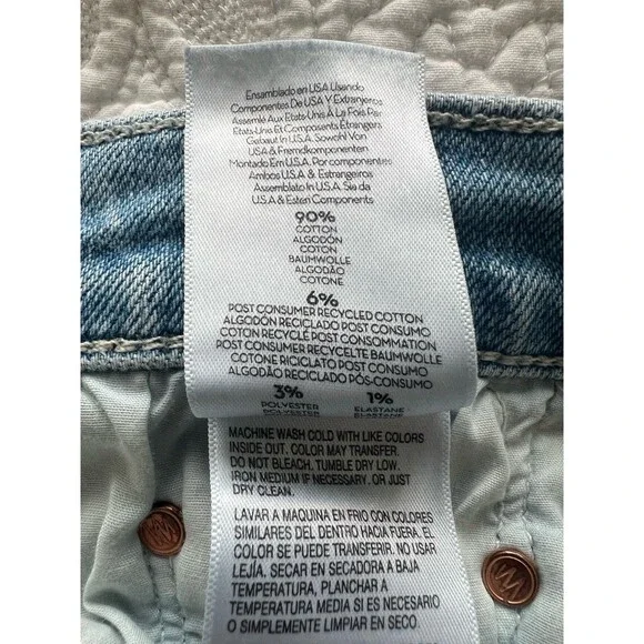 Mother Women’s High Waisted Rider Ankle Fray Jeans in Fish Out of Water Size 32 - Picture 10 of 16